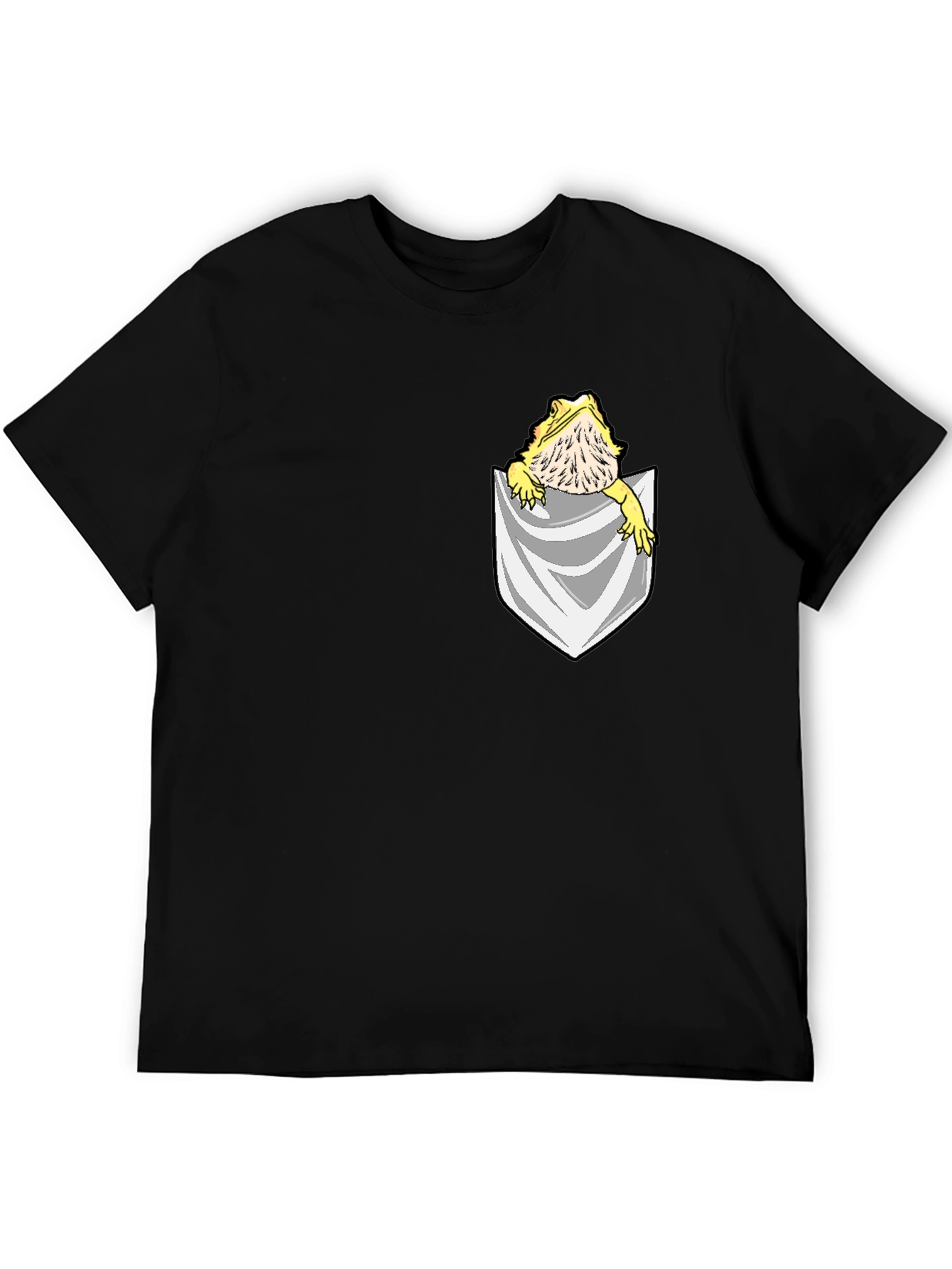 Bearded Dragon Pocket T-Shirt - Unique Pet Lover Tee
