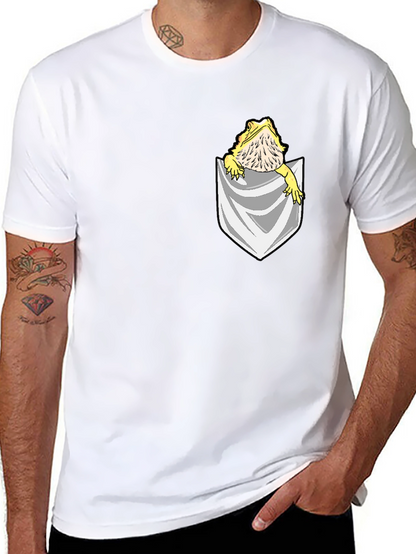 Bearded Dragon Pocket T-Shirt - Unique Pet Lover Tee