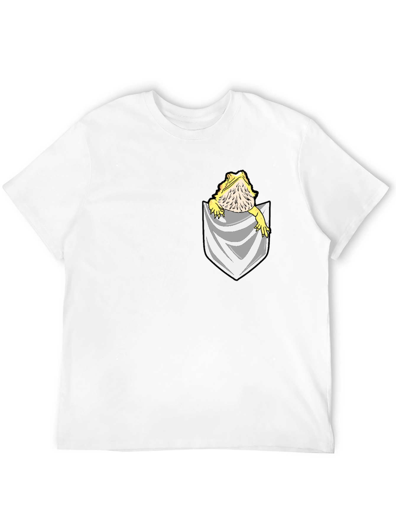 Bearded Dragon Pocket T-Shirt - Unique Pet Lover Tee