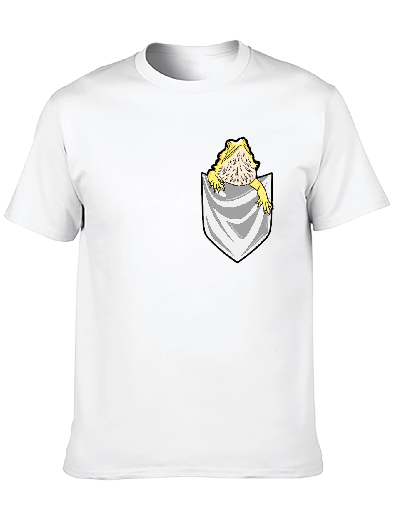 Bearded Dragon Pocket T-Shirt - Unique Pet Lover Tee