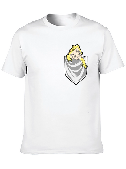 Bearded Dragon Pocket T-Shirt - Unique Pet Lover Tee