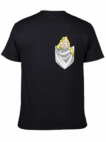 Bearded Dragon Pocket T-Shirt - Unique Pet Lover Tee