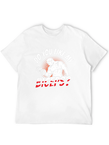 Do You Like My Biceps? Black Graphic T-Shirt