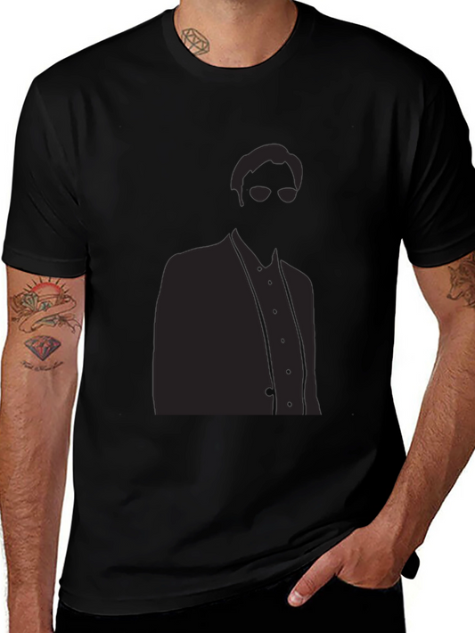 Sleek Silhouette Graphic T-Shirt - Modern Mystery