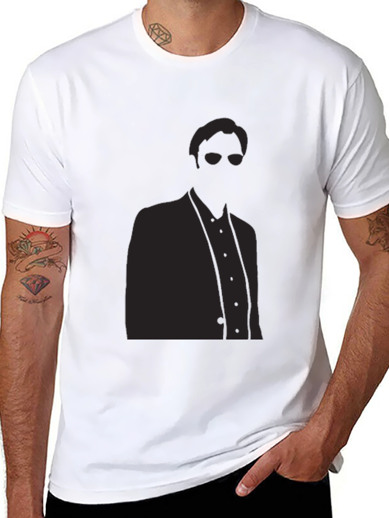 Sleek Silhouette Graphic T-Shirt - Modern Mystery