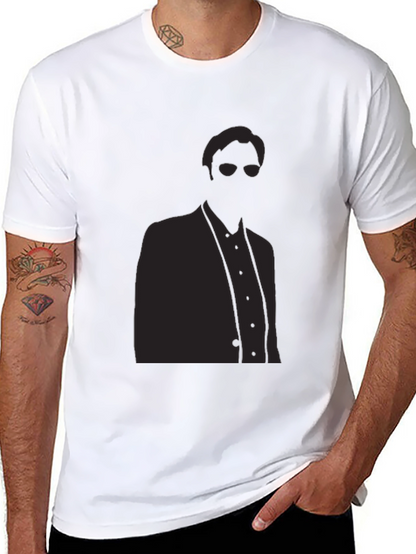 Sleek Silhouette Graphic T-Shirt - Modern Mystery