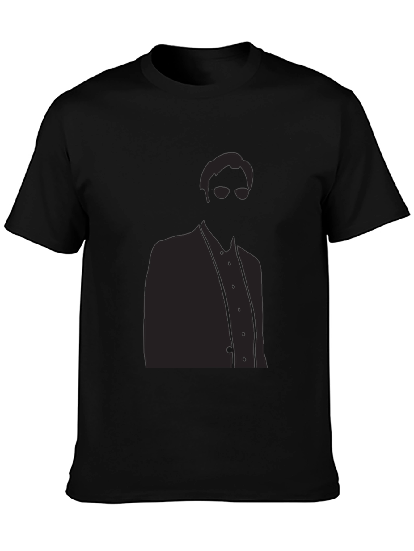 Sleek Silhouette Graphic T-Shirt - Modern Mystery