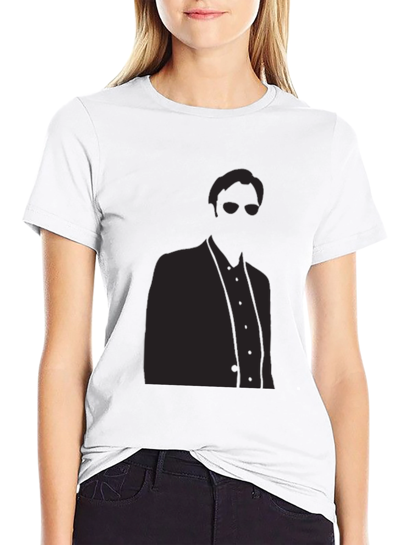 Sleek Silhouette Graphic T-Shirt - Modern Mystery