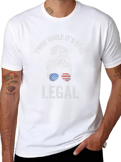 Think While Its Still Legal Messy Bun T-Shirt