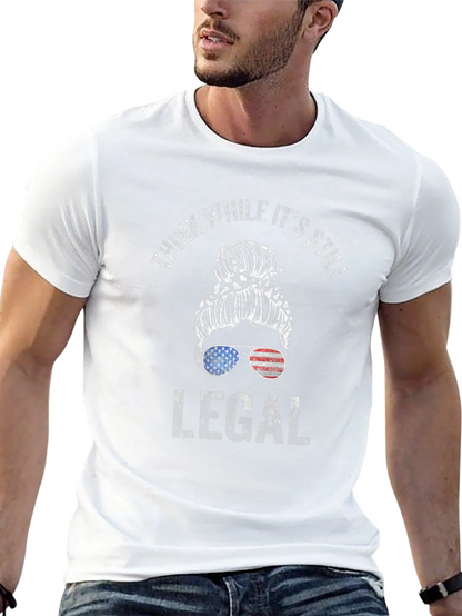 Think While Its Still Legal Messy Bun T-Shirt