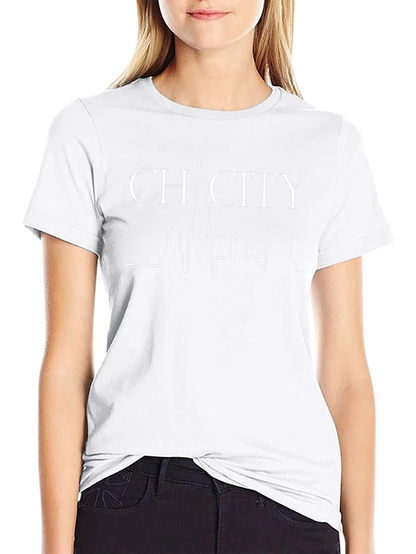 CHI City Skyline Black Graphic Tee