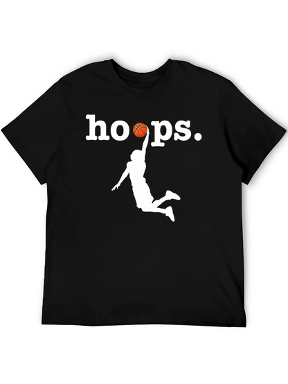 Hoops Graphic T-Shirt - Black Basketball Tee