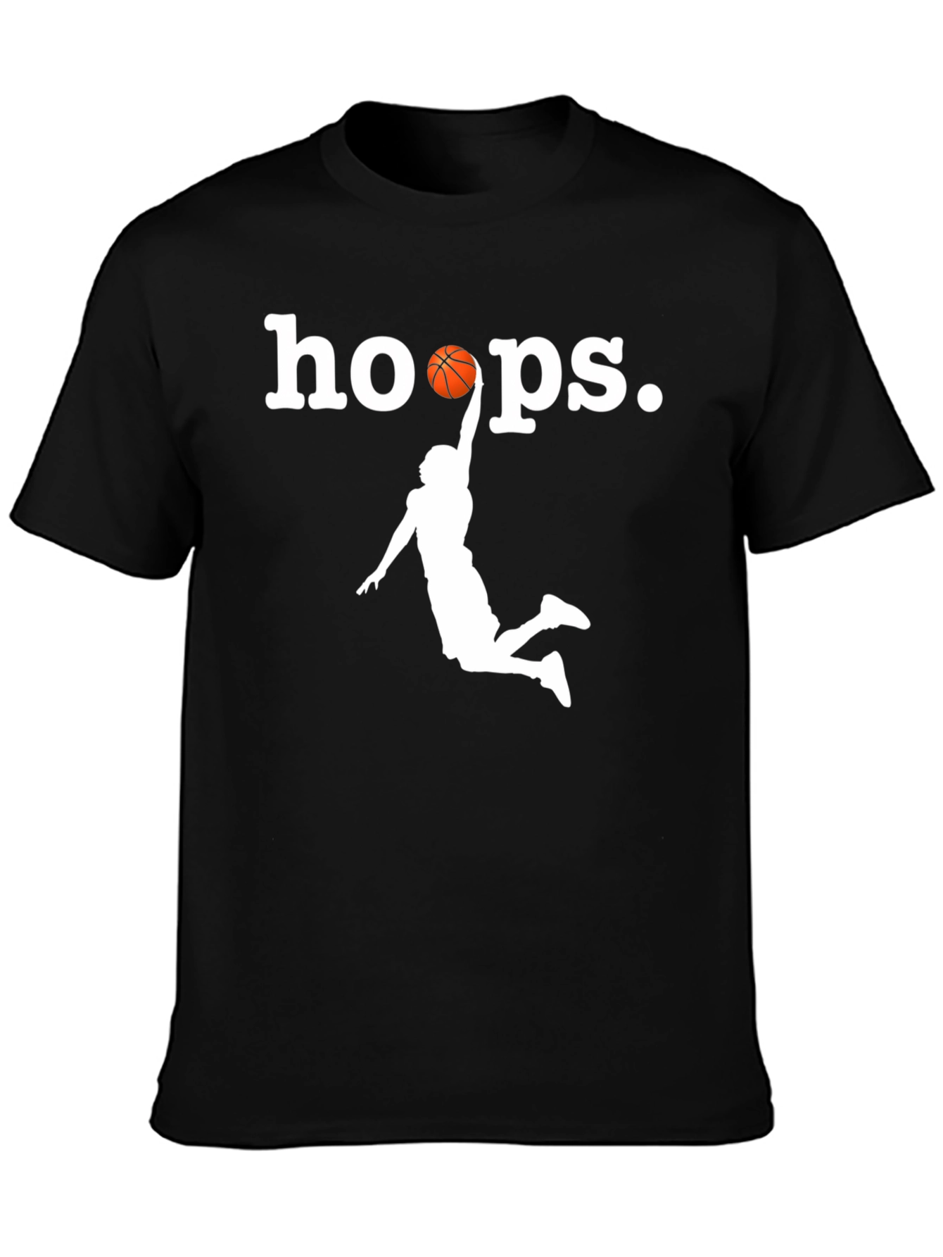 Hoops Graphic T-Shirt - Black Basketball Tee
