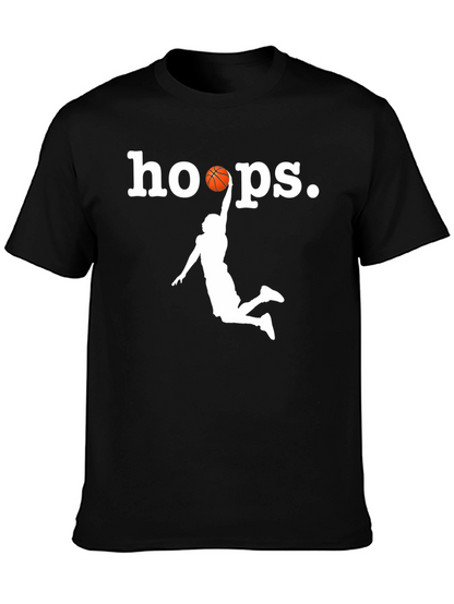 Hoops Graphic T-Shirt - Black Basketball Tee