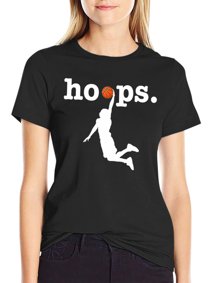 Hoops Graphic T-Shirt - Black Basketball Tee