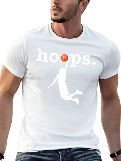 Hoops Graphic T-Shirt - Black Basketball Tee