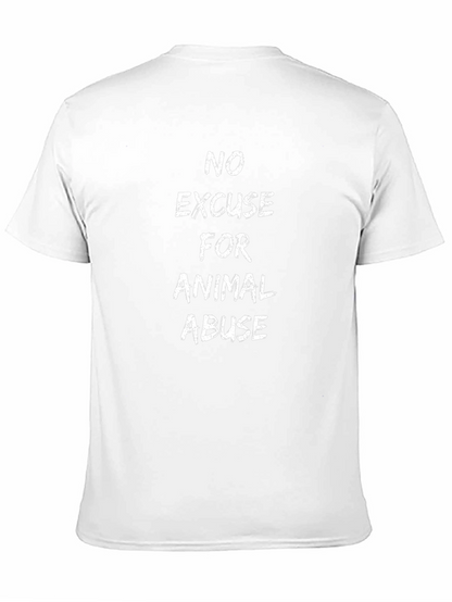 No Excuse for Animal Abuse Black T-Shirt