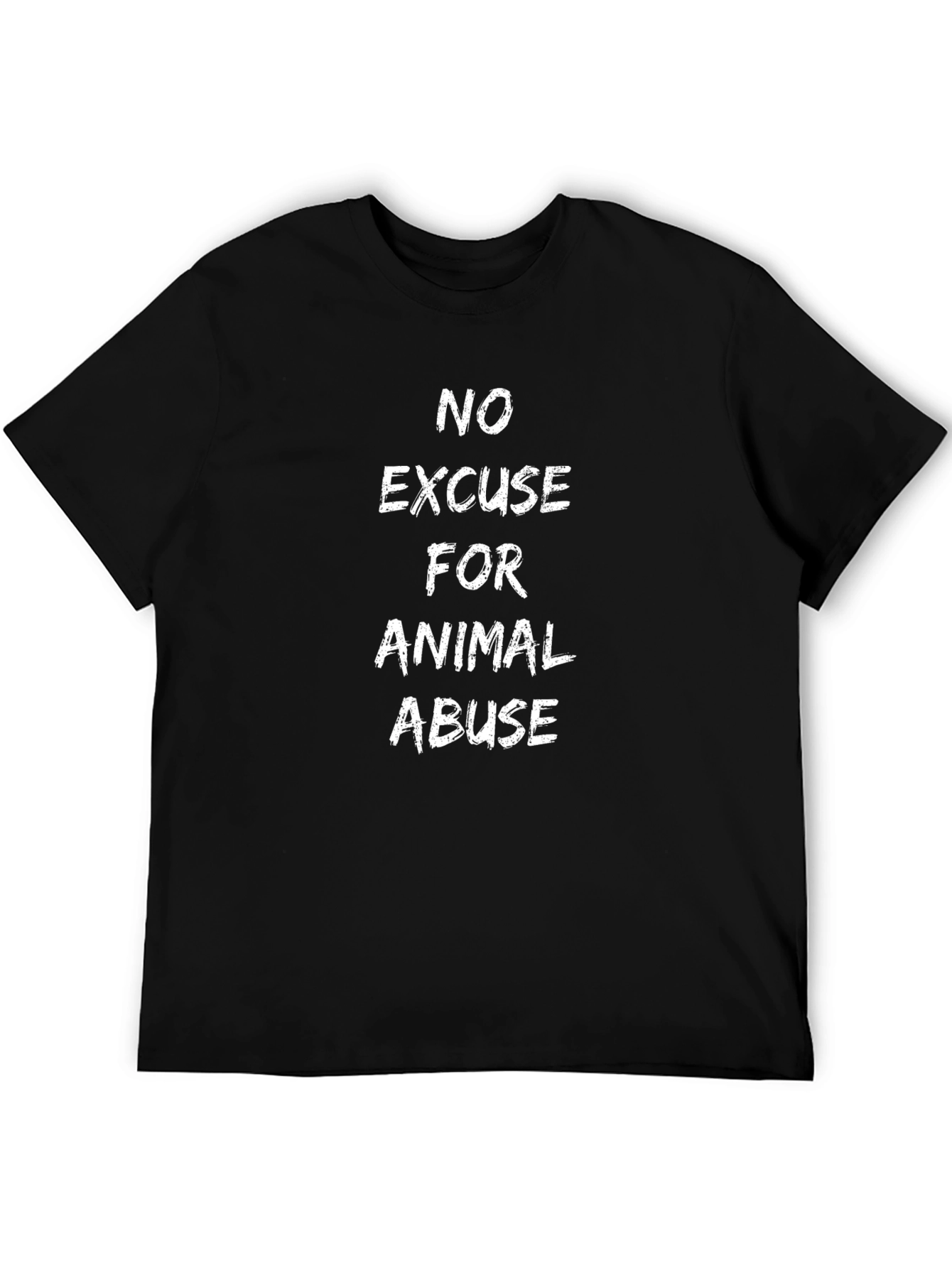 No Excuse for Animal Abuse Black T-Shirt