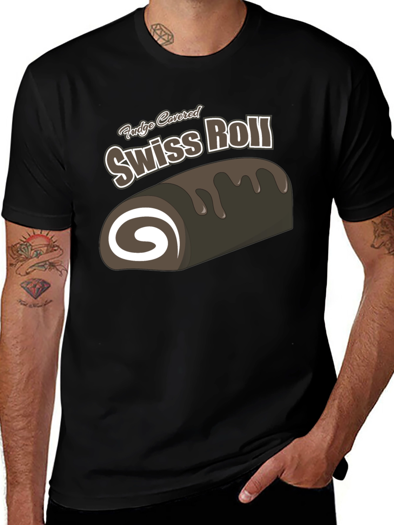 Fudge Covered Swiss Roll T-Shirt - Dessert Lover Tee