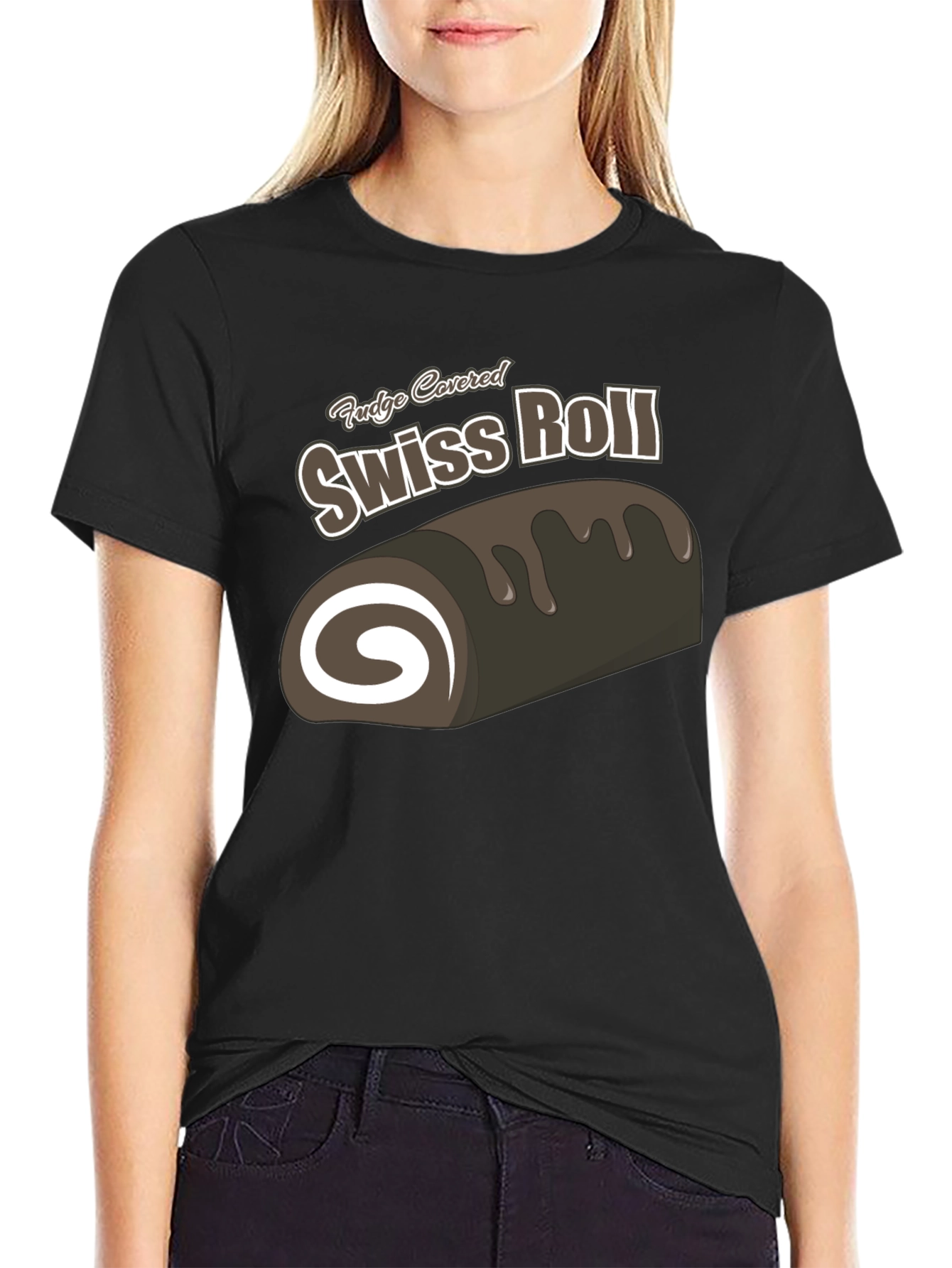 Fudge Covered Swiss Roll T-Shirt - Dessert Lover Tee