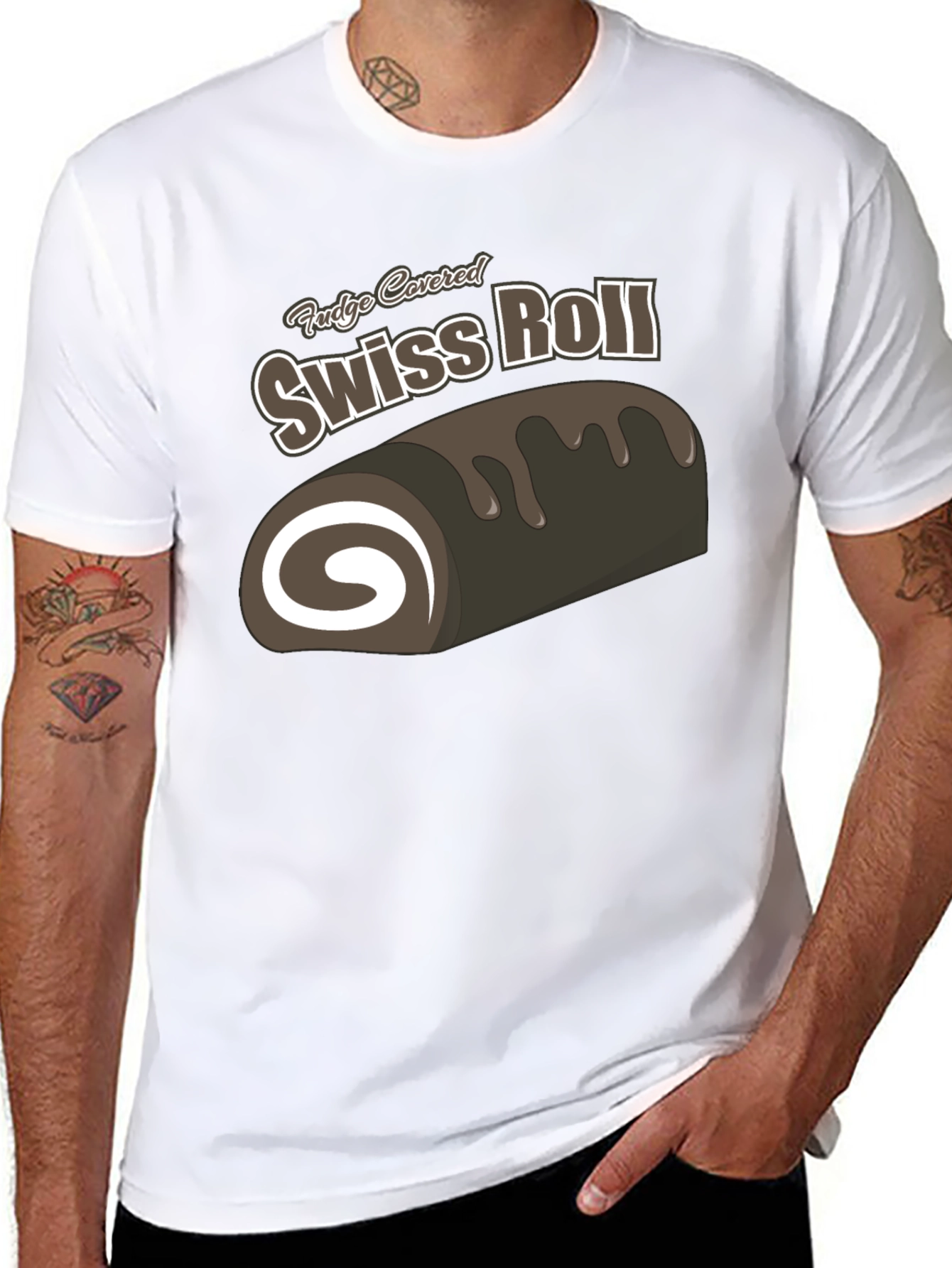 Fudge Covered Swiss Roll T-Shirt - Dessert Lover Tee