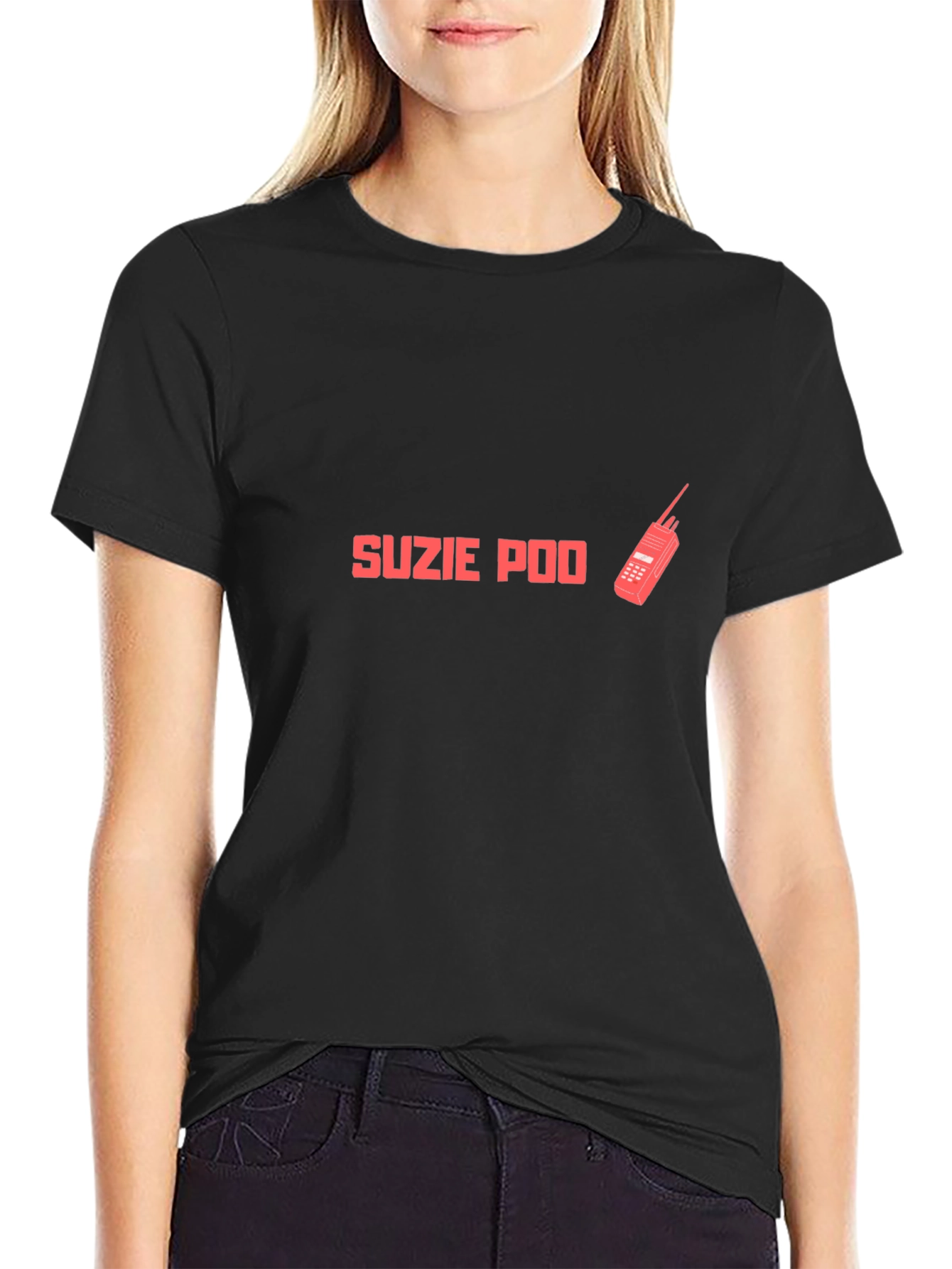 Suzie Poo Graphic Tee - Black