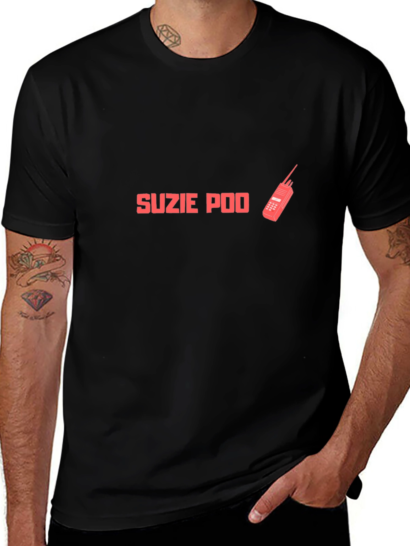 Suzie Poo Graphic Tee - Black