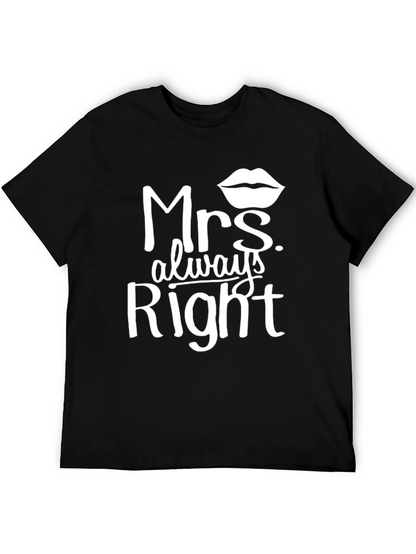 Mrs. Always Right Graphic Tee - Black