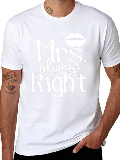 Mrs. Always Right Graphic Tee - Black