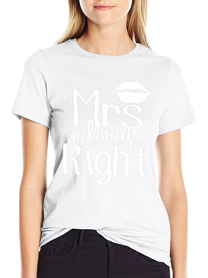 Mrs. Always Right Graphic Tee - Black