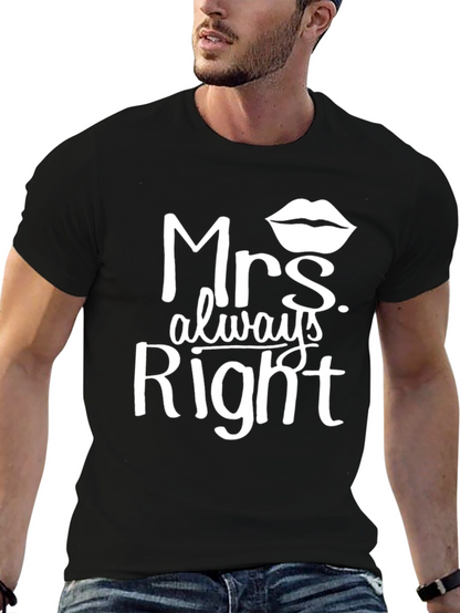Mrs. Always Right Graphic Tee - Black