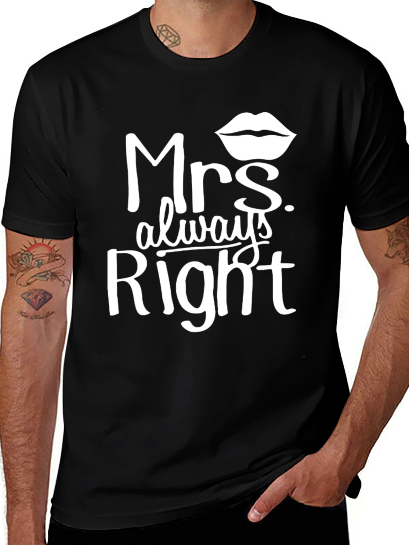 Mrs. Always Right Graphic Tee - Black