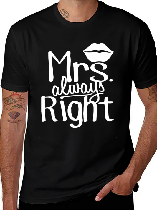 Mrs. Always Right Graphic Tee - Black