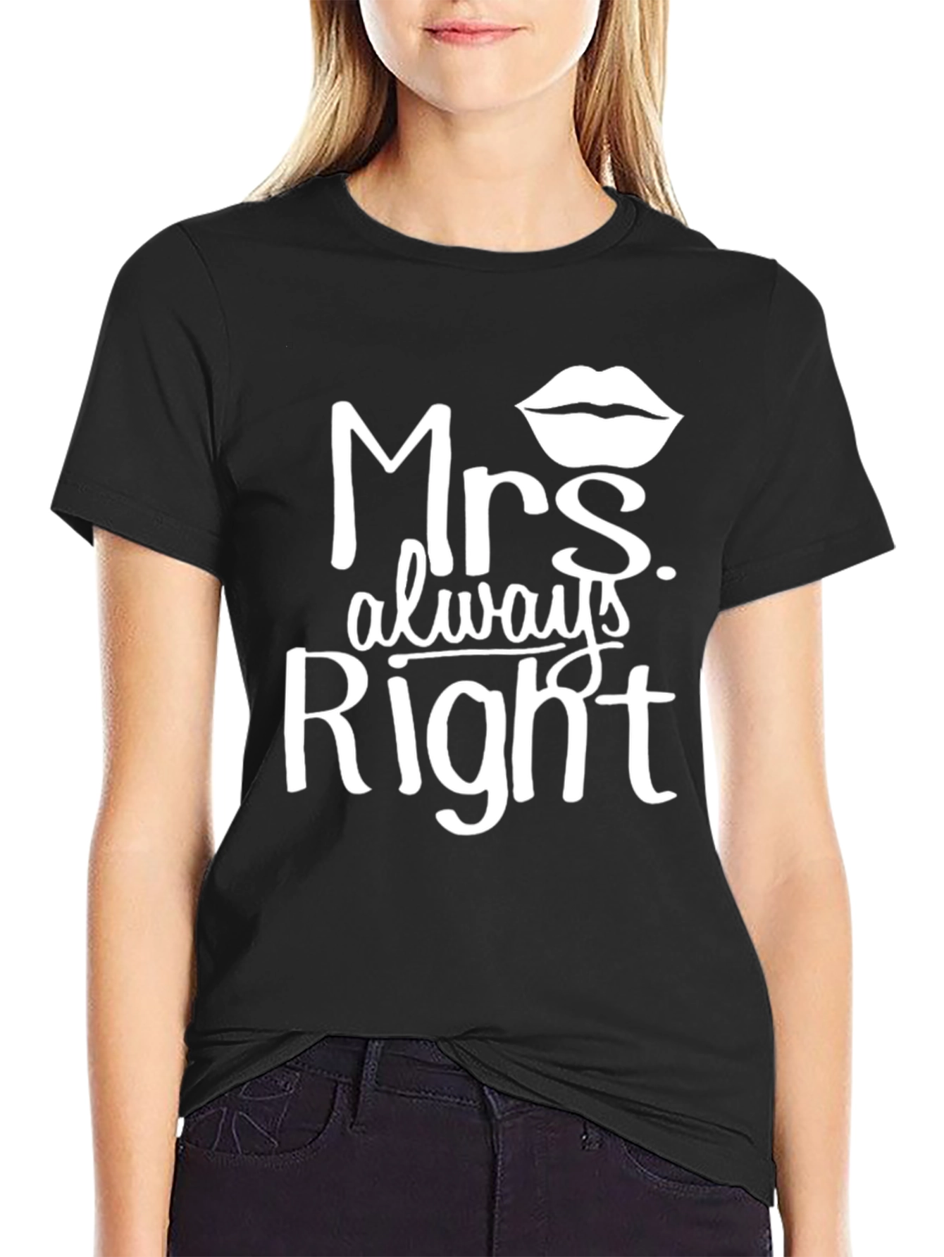 Mrs. Always Right Graphic Tee - Black