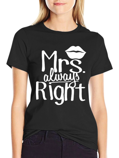 Mrs. Always Right Graphic Tee - Black