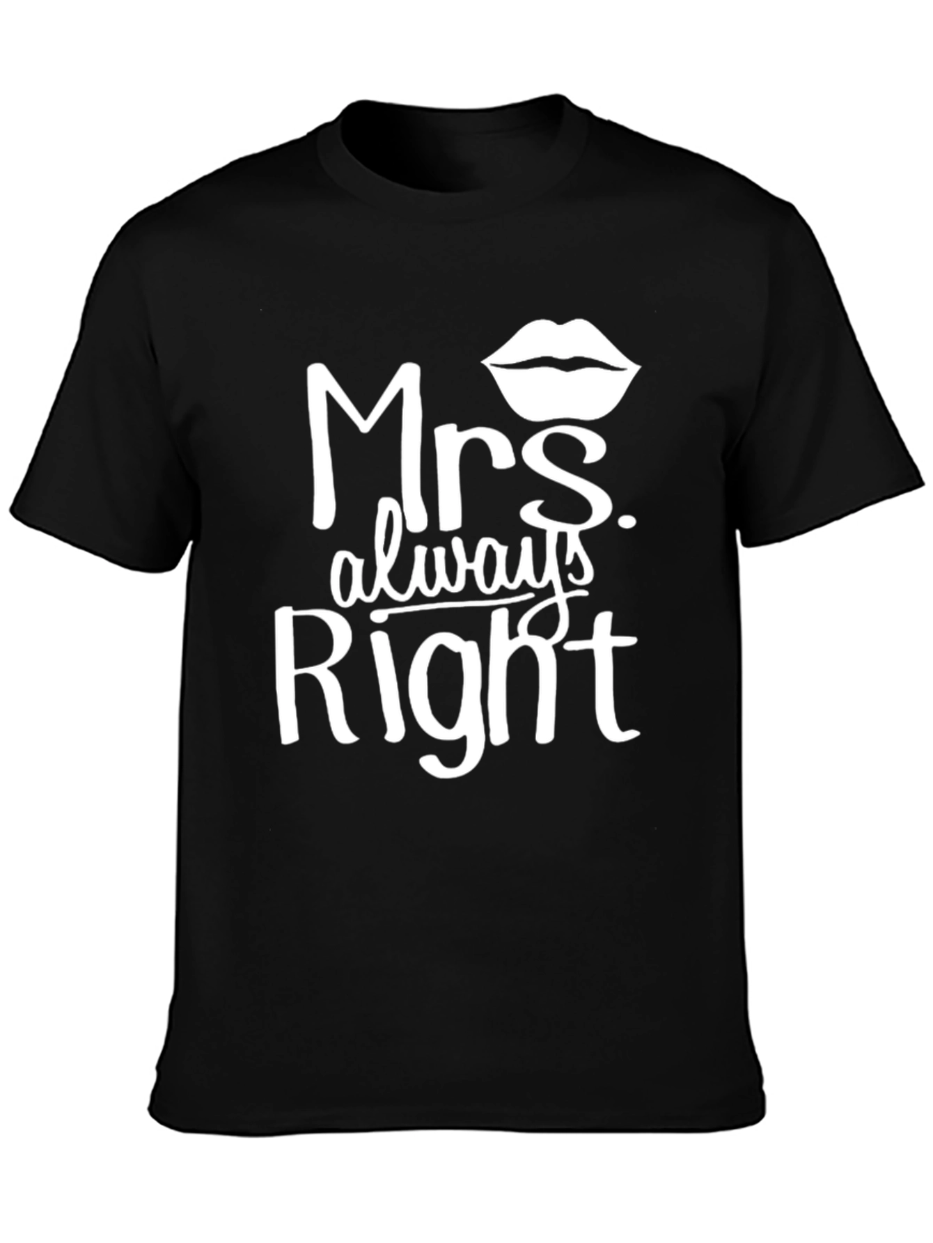 Mrs. Always Right Graphic Tee - Black
