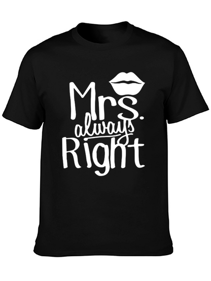 Mrs. Always Right Graphic Tee - Black