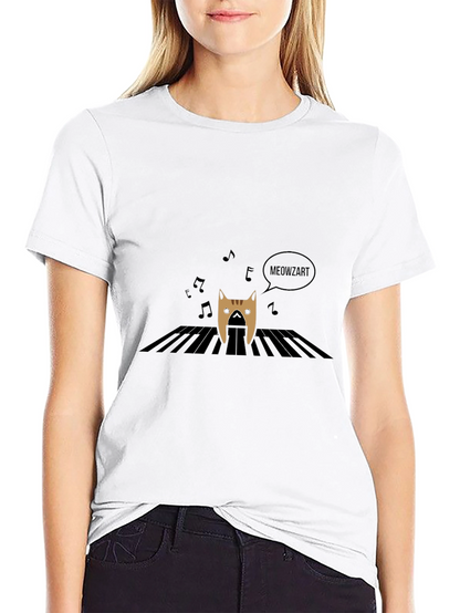 Meowzart T-Shirt - Cat Playing Piano