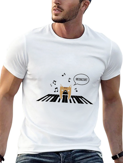 Meowzart T-Shirt - Cat Playing Piano