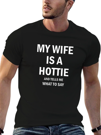 My Wife is a Hottie T-Shirt Funny Husband Tee