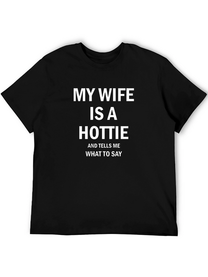 My Wife is a Hottie T-Shirt Funny Husband Tee