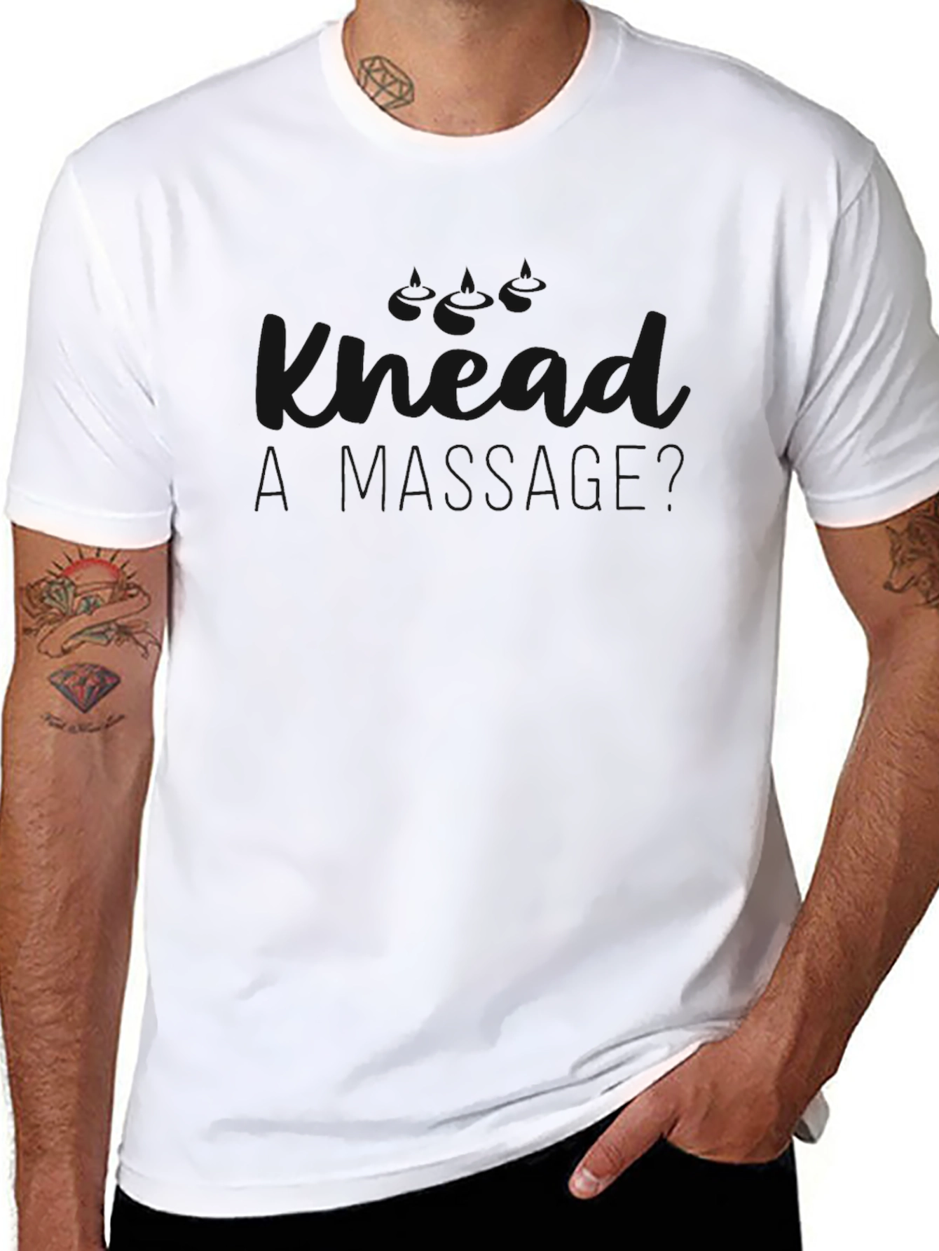 Mens Solid Black Crew Neck T-Shirt