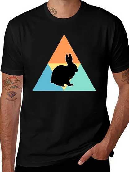 Rabbit Silhouette Graphic Print Tee