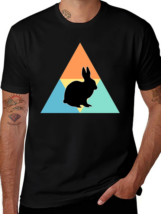 Rabbit Silhouette Graphic Print Tee