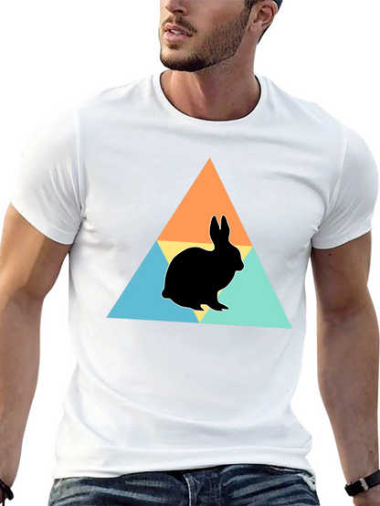 Rabbit Silhouette Graphic Print Tee
