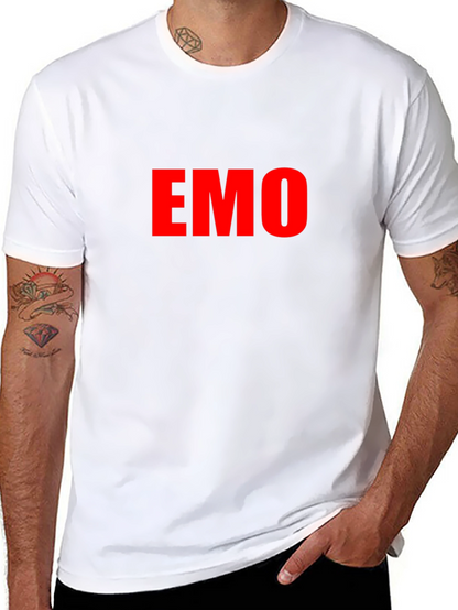 Emo Tee - Red Lettering Black T-Shirt