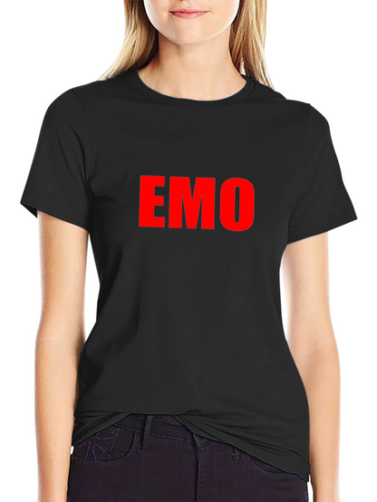 Emo Tee - Red Lettering Black T-Shirt