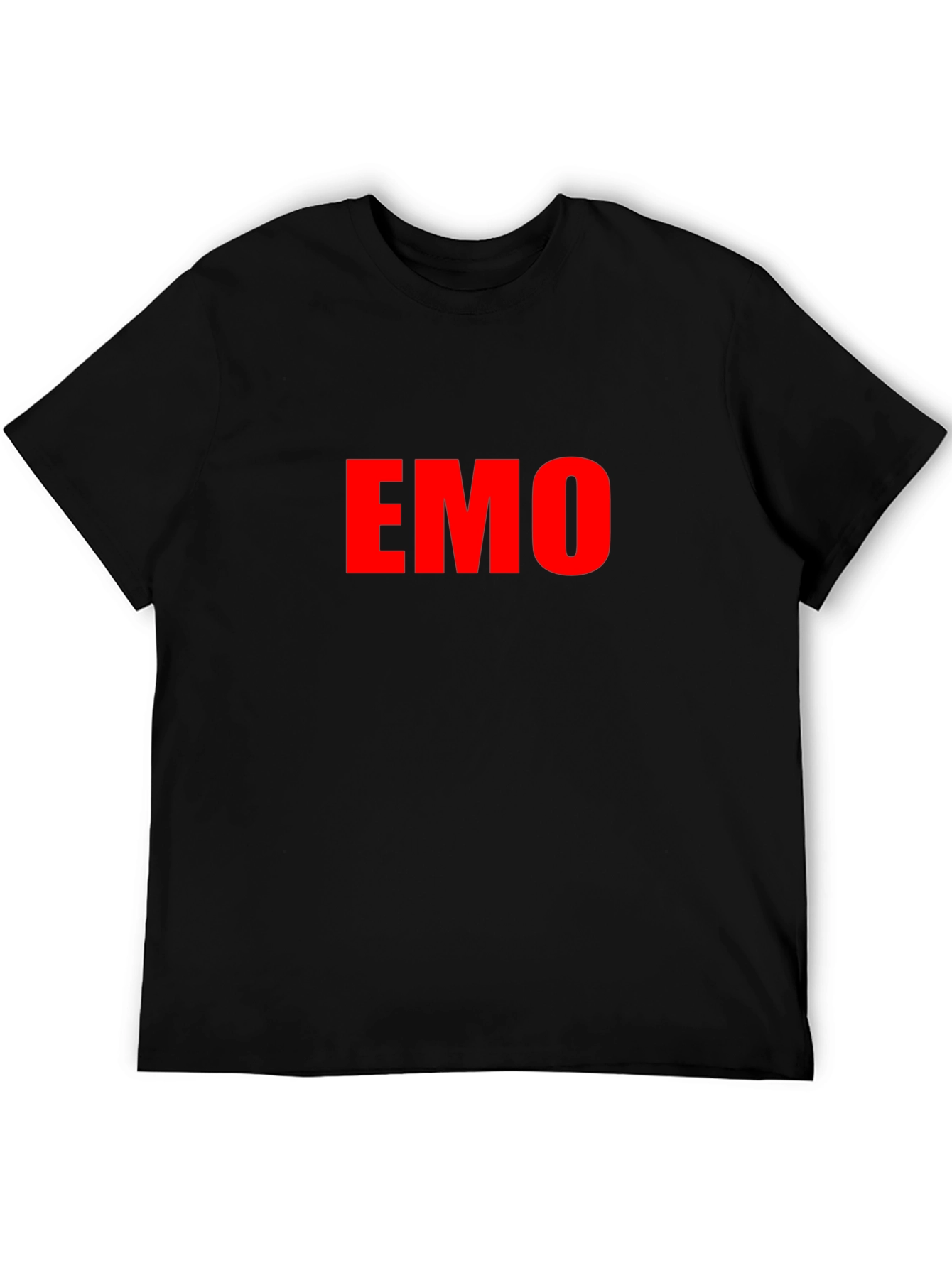 Emo Tee - Red Lettering Black T-Shirt