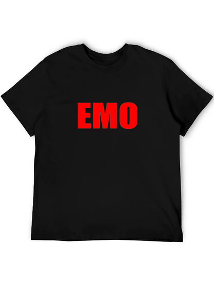 Emo Tee - Red Lettering Black T-Shirt