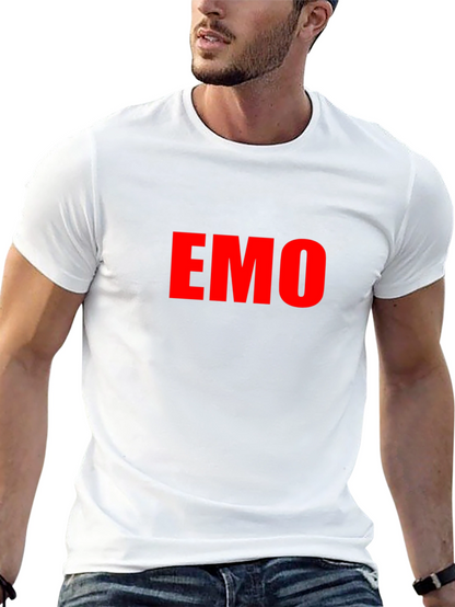 Emo Tee - Red Lettering Black T-Shirt